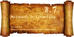Moldován Titanilla névjegykártya
